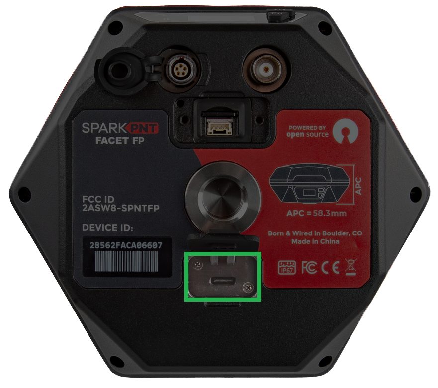 USB connection on bottom