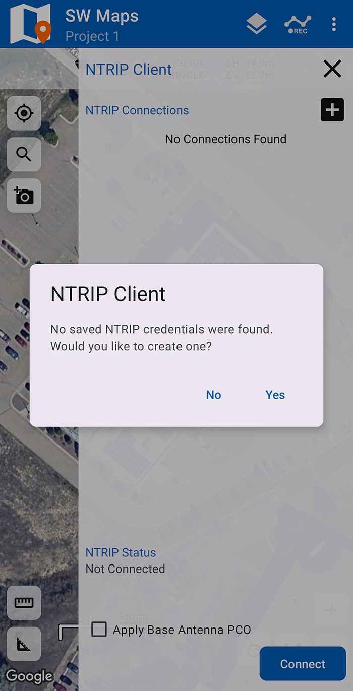 NTRIP client menu