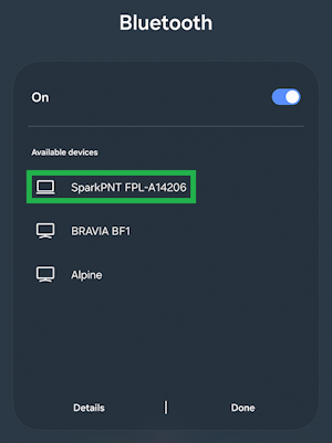 List of Bluetooth devices on Android