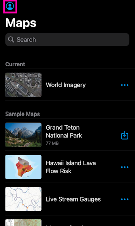 Field Maps main menu