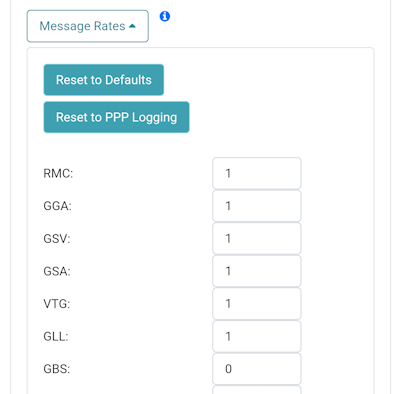 GNSS message rates