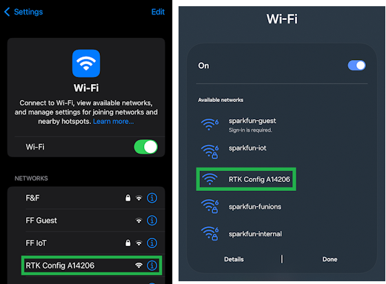 WiFi list