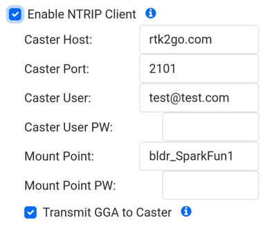 NTRIP Client Configuration