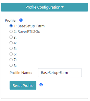 Profiles menu
