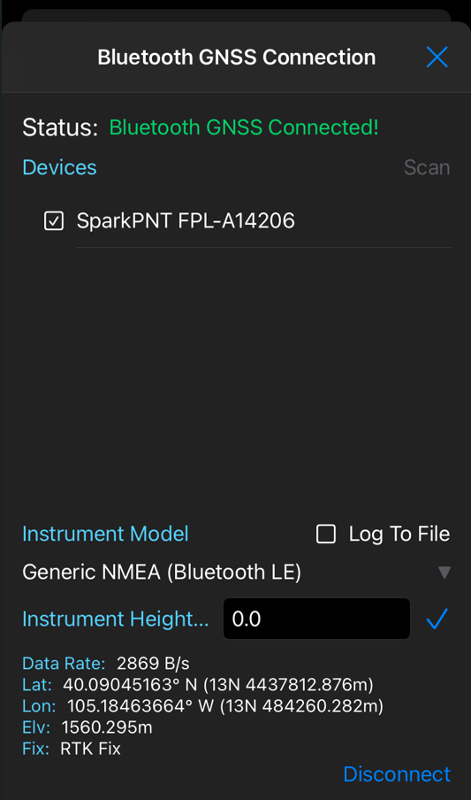 SW Map list of Bluetooth devices