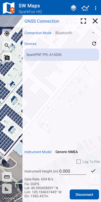 SW Map list of Bluetooth devices