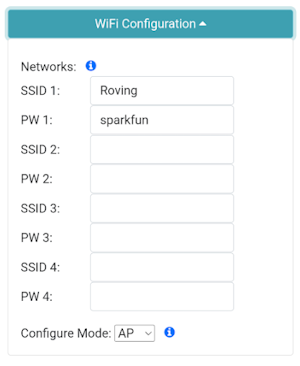 Wifi menu
