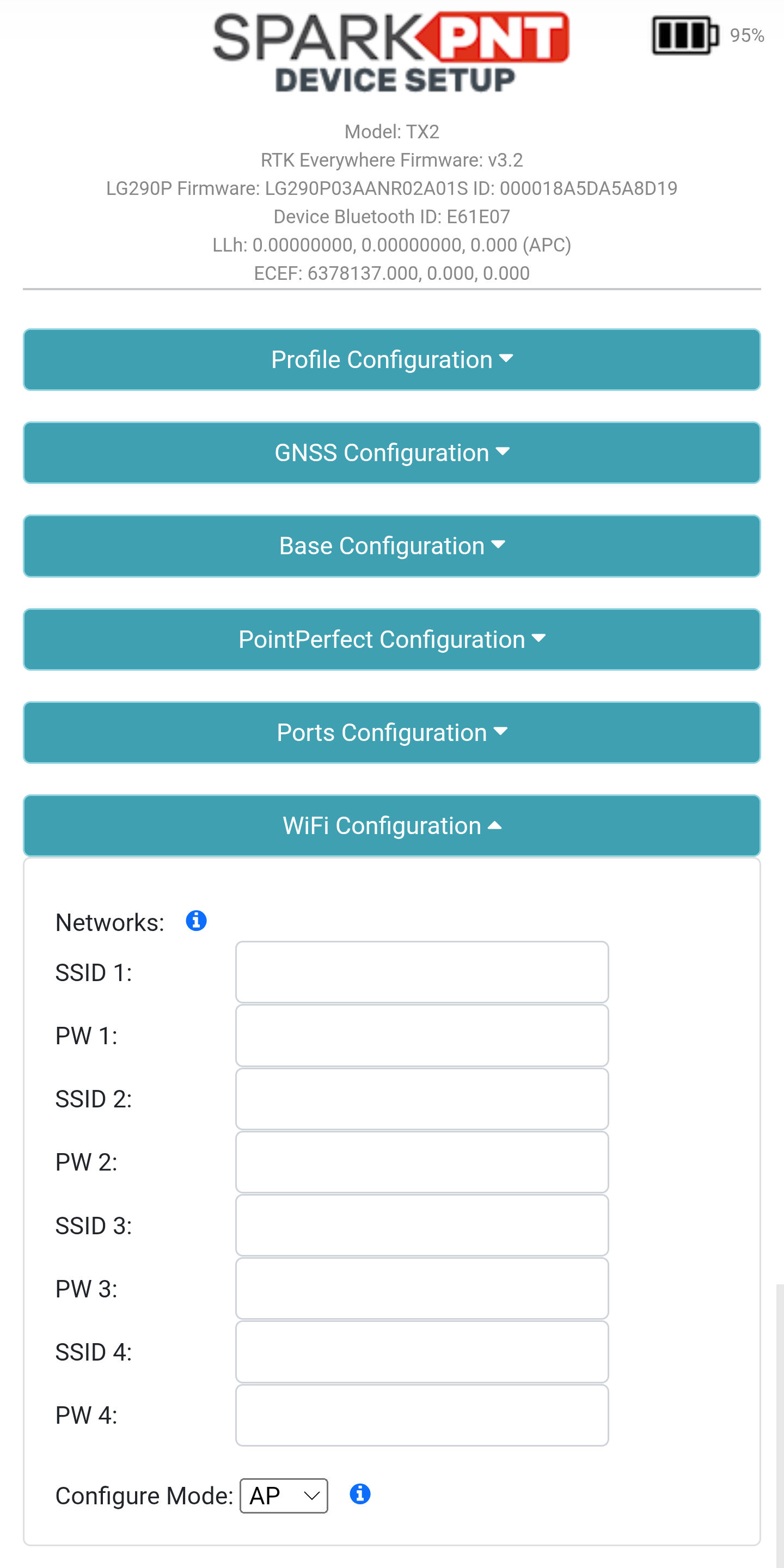 Wifi menu