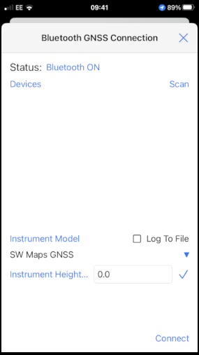 iOS SWMaps Bluetooth Connection