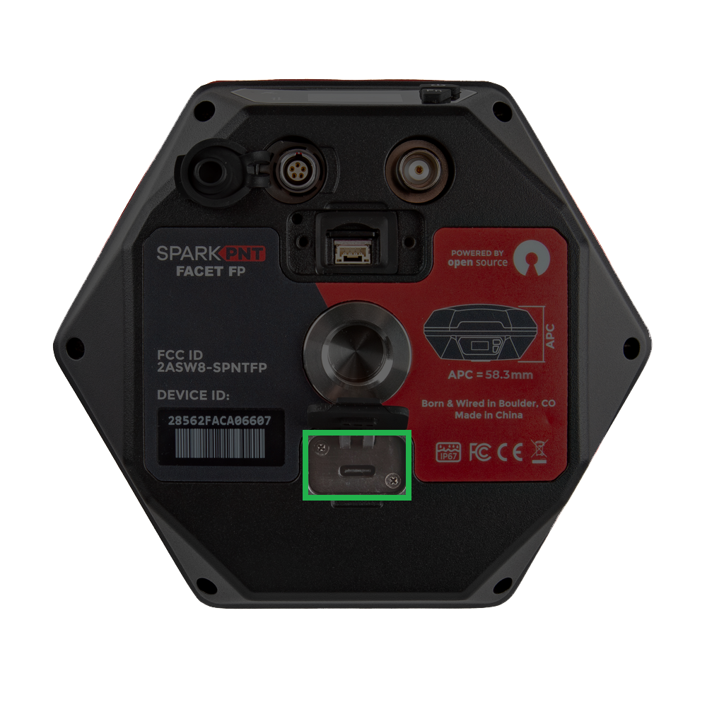 USB connection on bottom