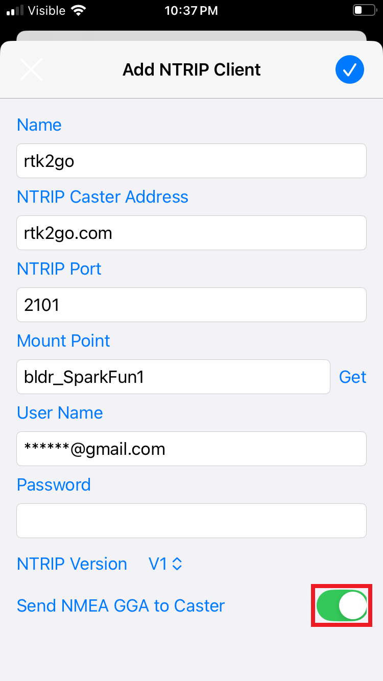 Enable GGA messages