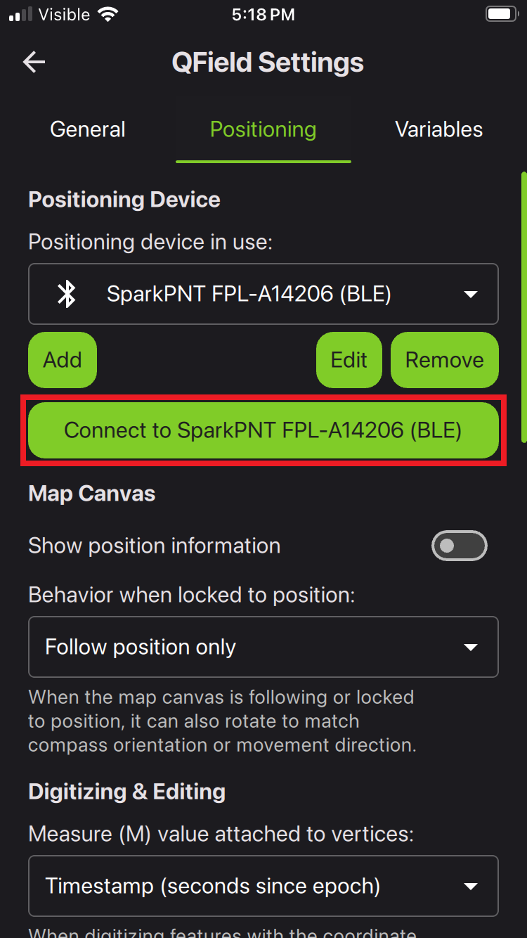 QField Manually Connect