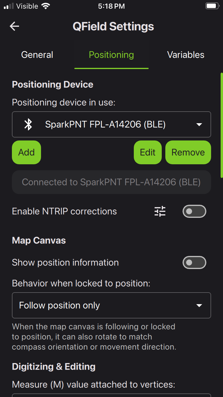 QField Device Connected