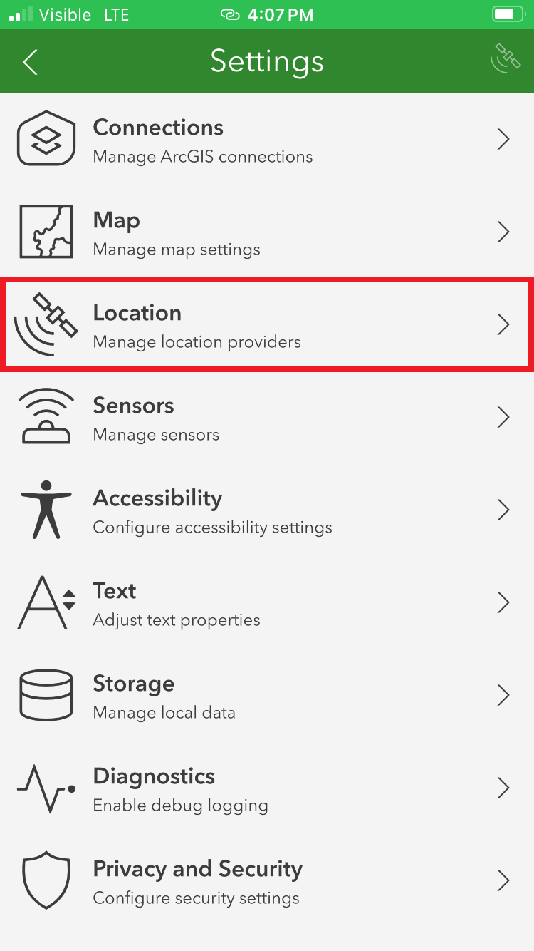 ArcGIS Survey123 Settings List