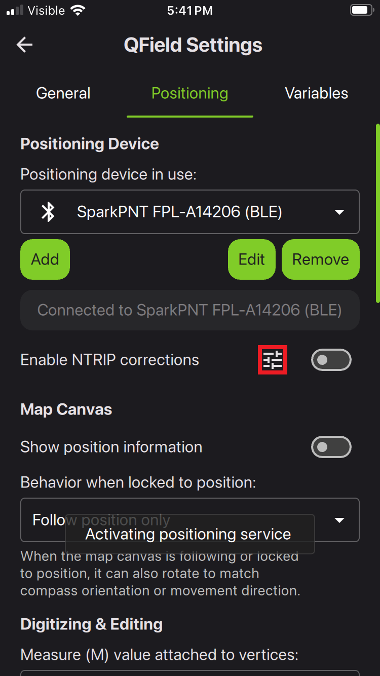 NTRIP settings