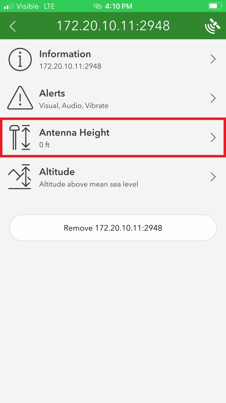 ArcGIS Survey123 Sensor Settings