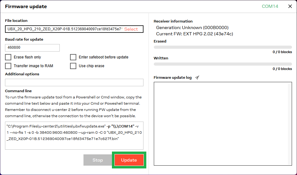 Starting the Firmware Update Process