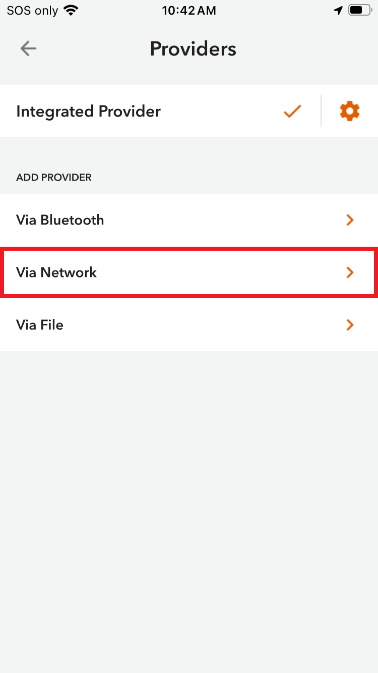 Location Provider button
