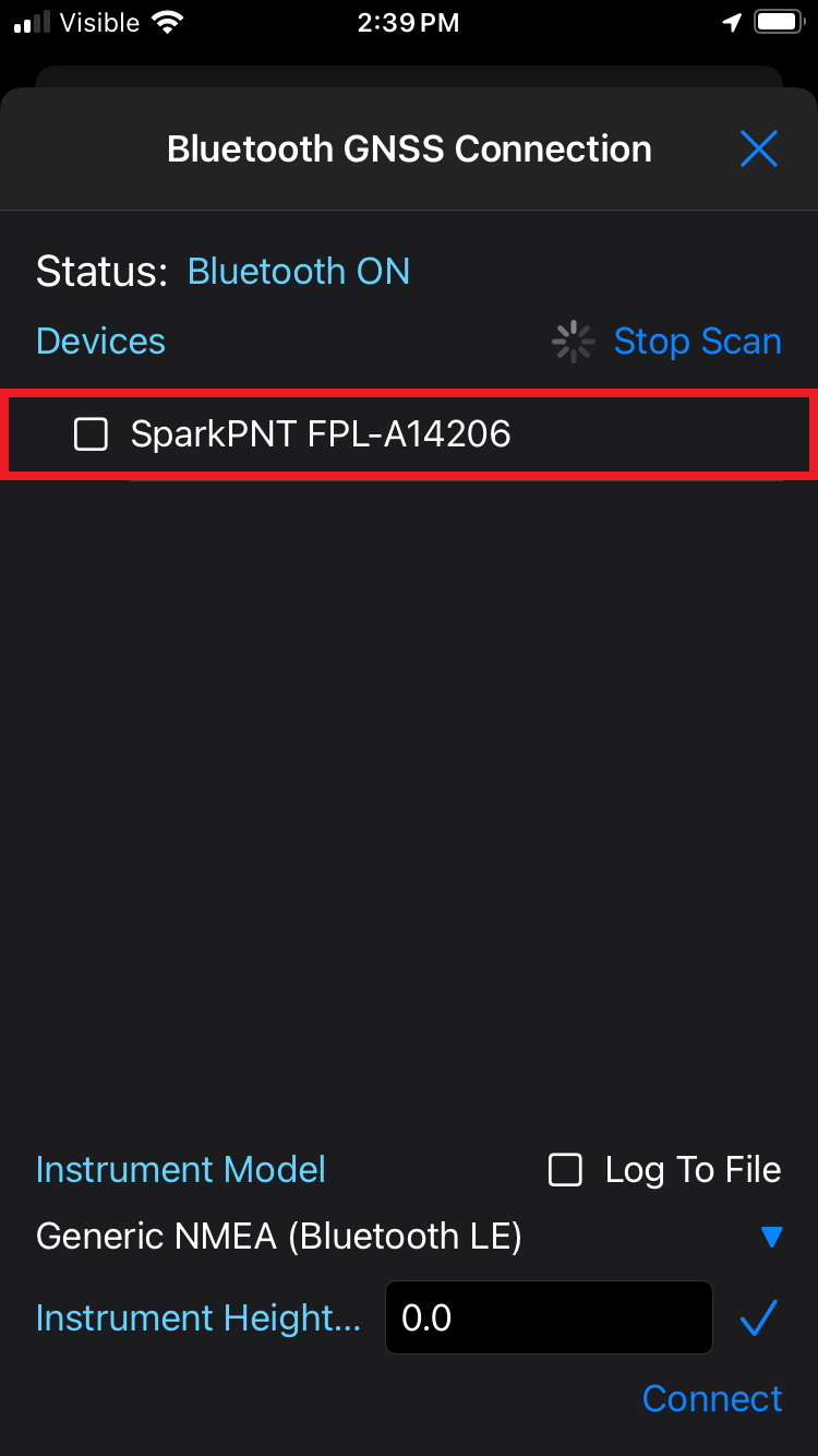 Select Bluetooth device