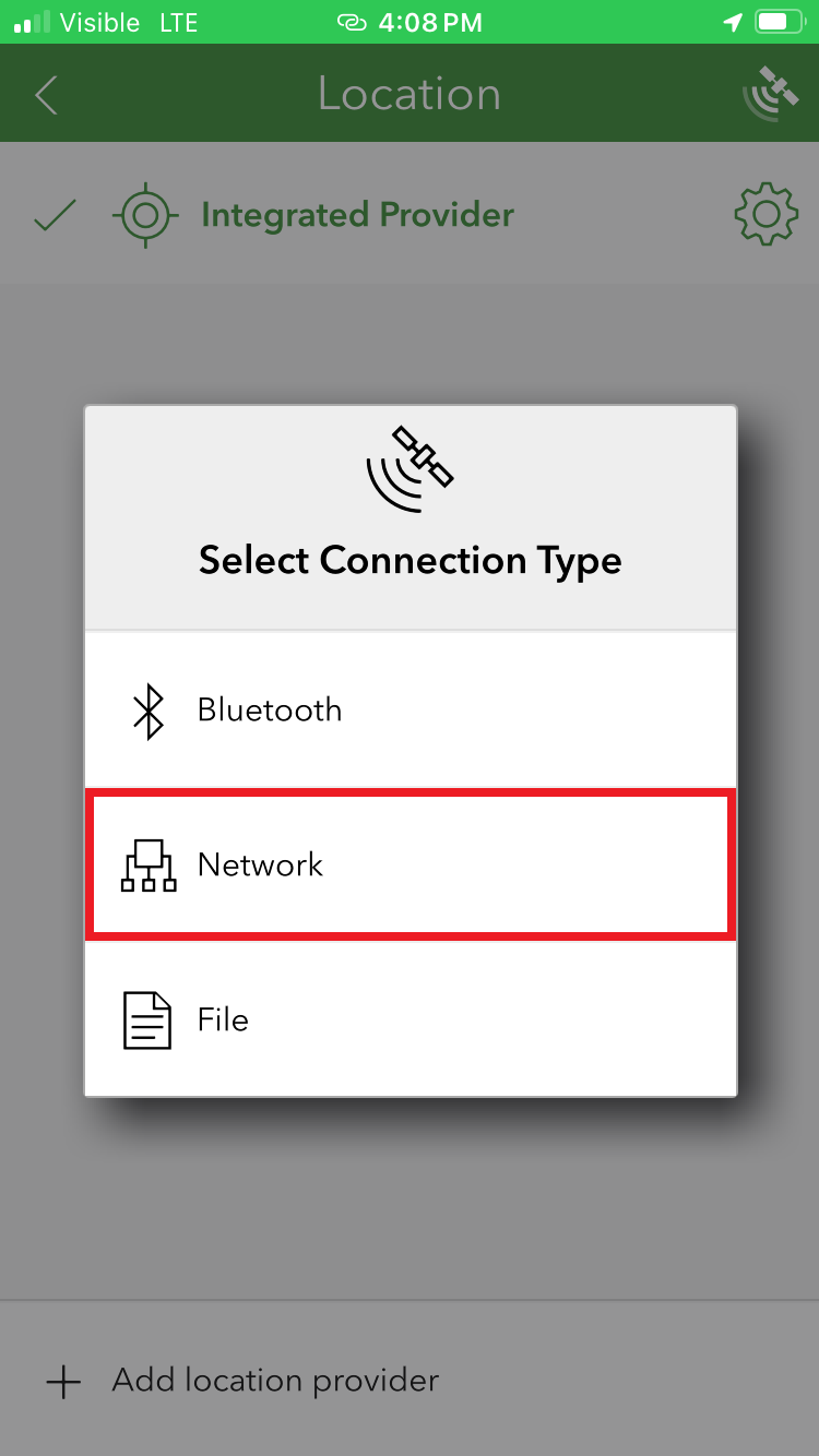 ArcGIS Survey123 Network Connection Type