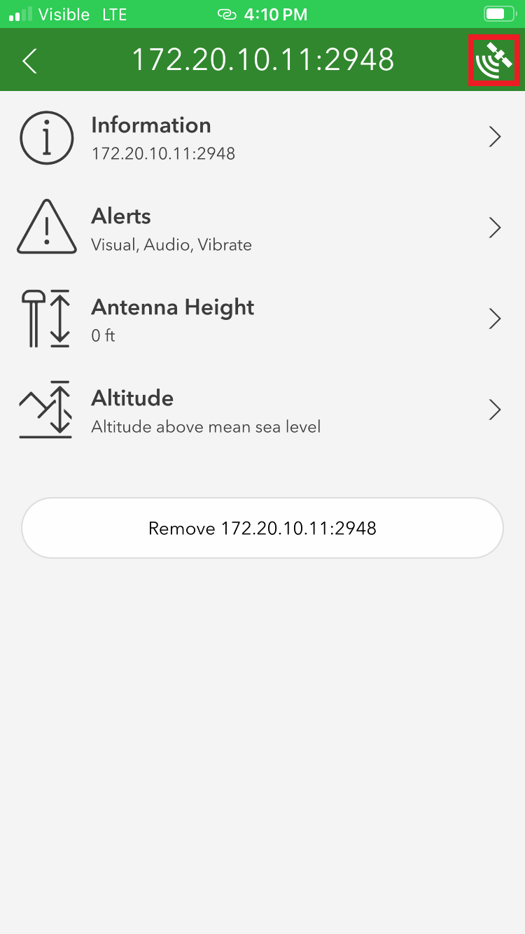 ArcGIS Survey123 Sensor Settings