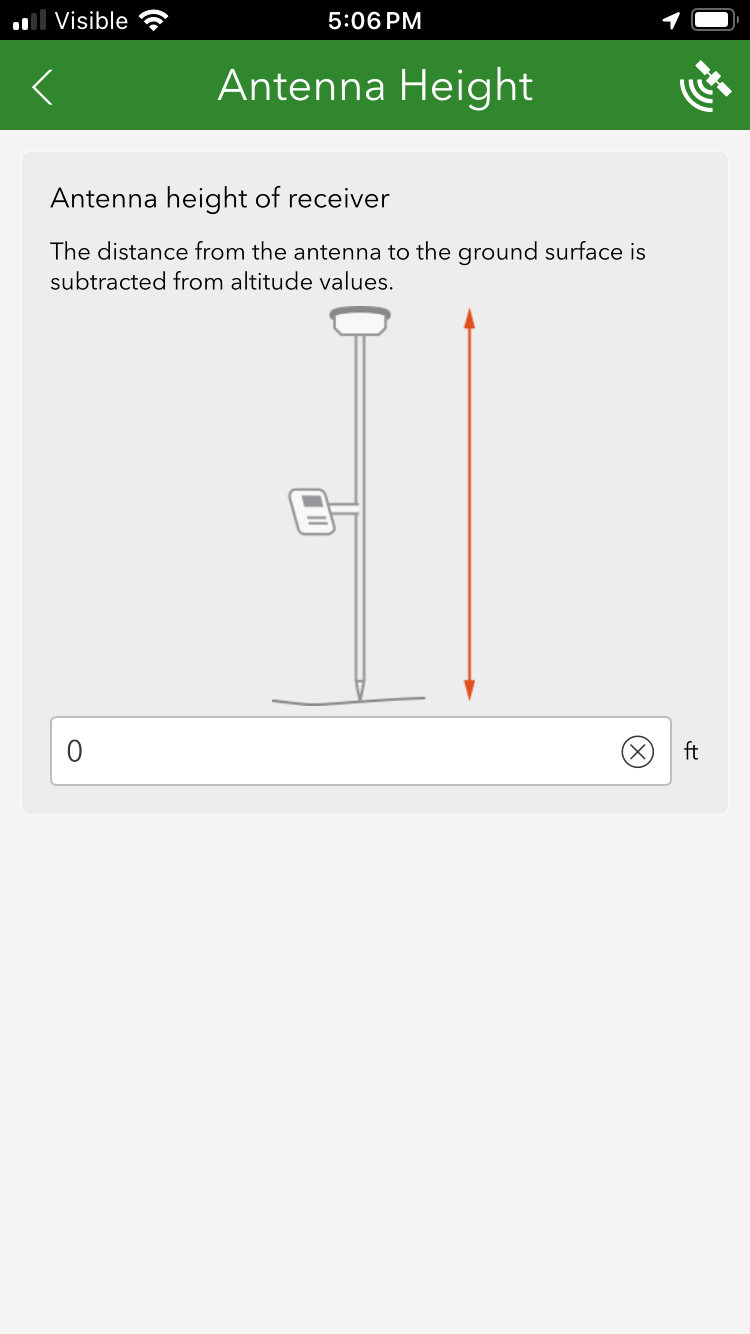 ArcGIS Survey123 Antenna Height