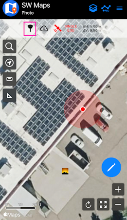 Connect to the device in SW Maps