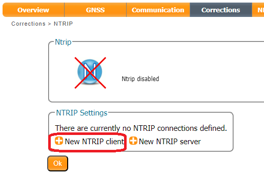 Configuring the NTRIP client