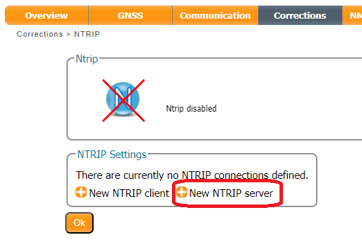 Configuring the NTRIP server