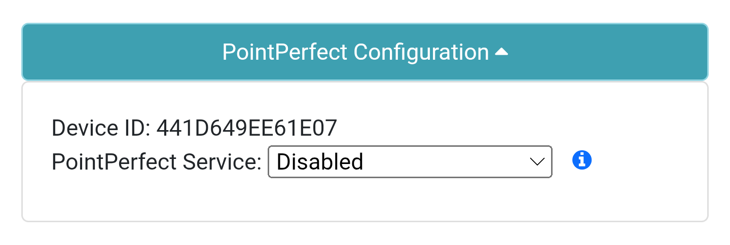 Point Perfect menu