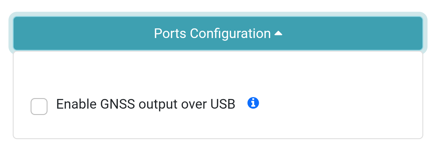 Ports menu