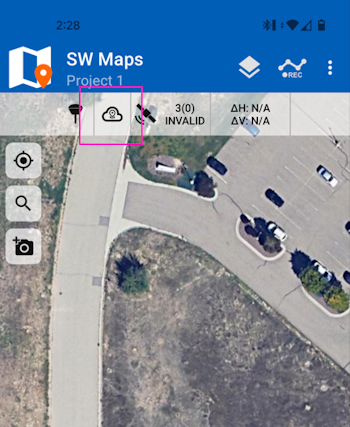NTRIP Client button in SW Maps